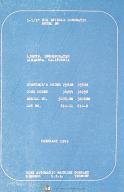 Cone-Cone Automatics SM, 1 1/2 Six Spindle Lathe, Parts Manual Year (1945)-1 1/2-SM-01
